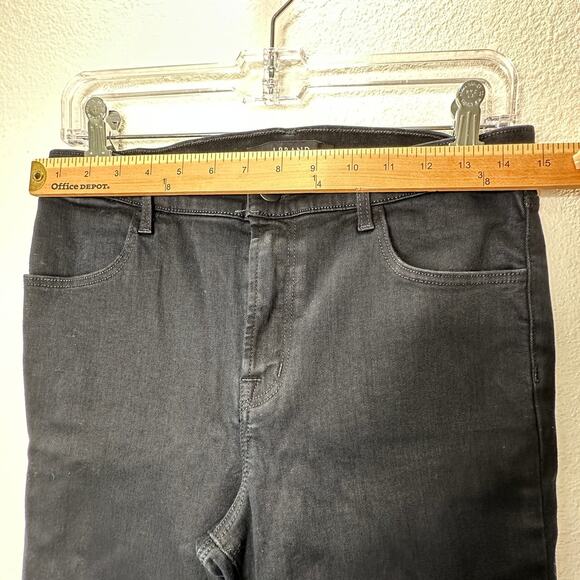 J Brand Vesper Black Alana High Waist Raw Hem Ankle Skinny Jeans 30 - Picture 14 of 16